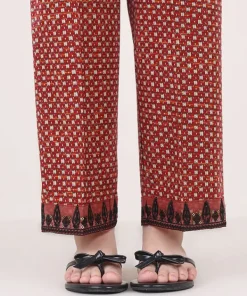 New Sapphire Embroidered Cambric Straight Pants