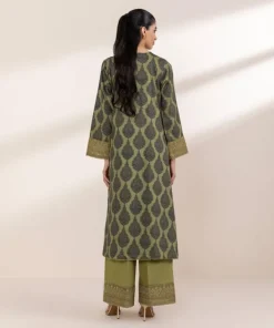 Online Sapphire Embroidered Cotton Satin Shirt Green