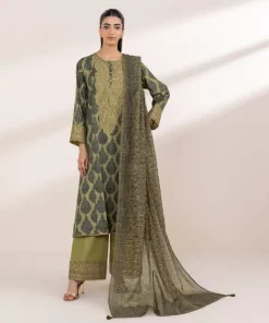 Online Sapphire Embroidered Cotton Satin Shirt Green