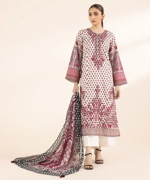 New Sapphire Embroidered Cotton Satin Shirt White