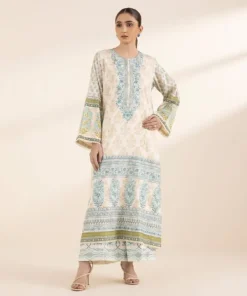 Online Sapphire Embroidered Cotton Satin Shirt Beige