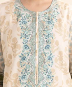 Online Sapphire Embroidered Cotton Satin Shirt Beige