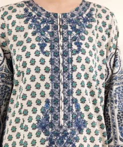 Best Sapphire Embroidered Cotton Satin Shirt White