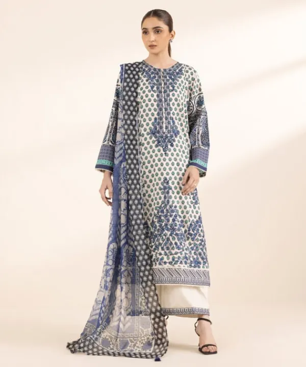 Best Sapphire Embroidered Cotton Satin Shirt White
