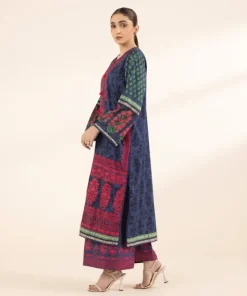 Sale Sapphire Embroidered Cotton Satin Shirt Blue