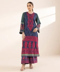 Sale Sapphire Embroidered Cotton Satin Shirt Blue