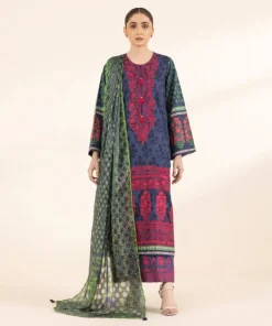 Sale Sapphire Embroidered Cotton Satin Shirt Blue