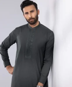 Discount Sapphire Embroidered Cotton Suit - Regular Fit