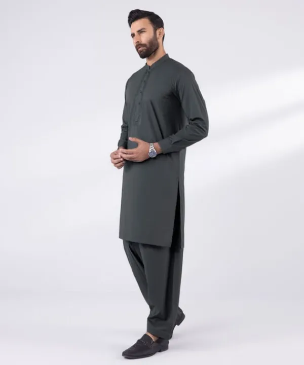 Discount Sapphire Embroidered Cotton Suit - Regular Fit