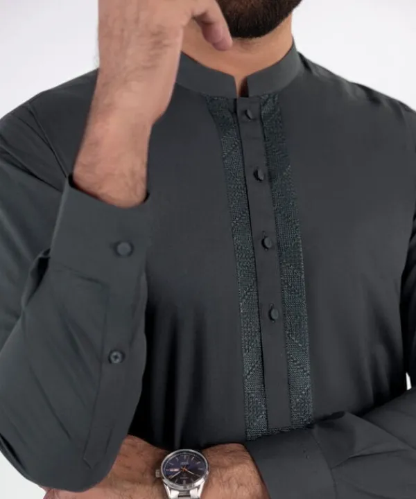 Discount Sapphire Embroidered Cotton Suit - Regular Fit