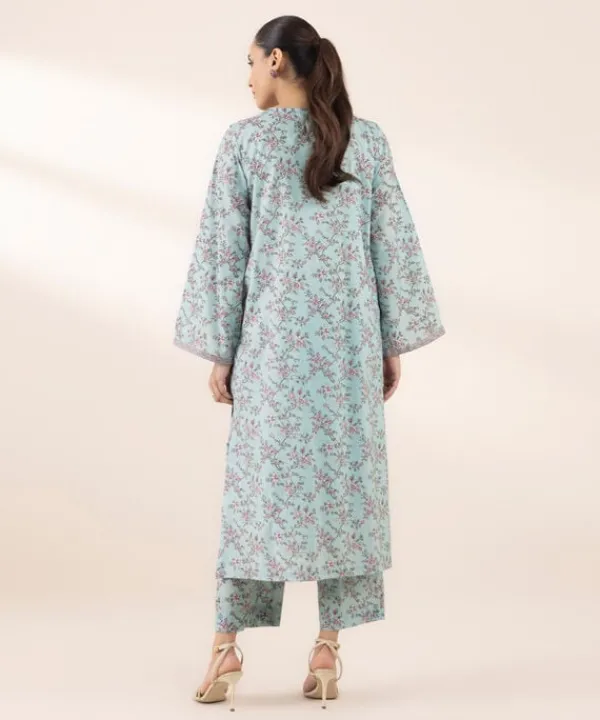 Hot Sapphire Embroidered Cotton Viscose Shirt Blue