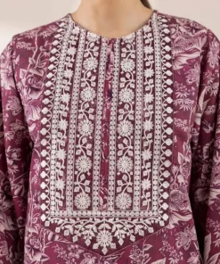 Online Sapphire Embroidered Cotton Viscose Shirt Purple