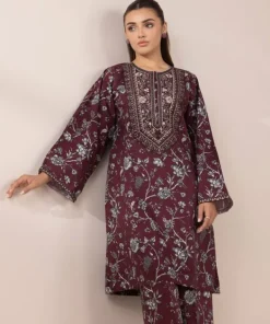 Sale Sapphire Embroidered Cotton Viscose Shirt Purple