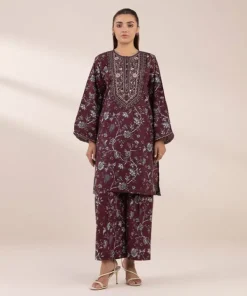 Sale Sapphire Embroidered Cotton Viscose Shirt Purple