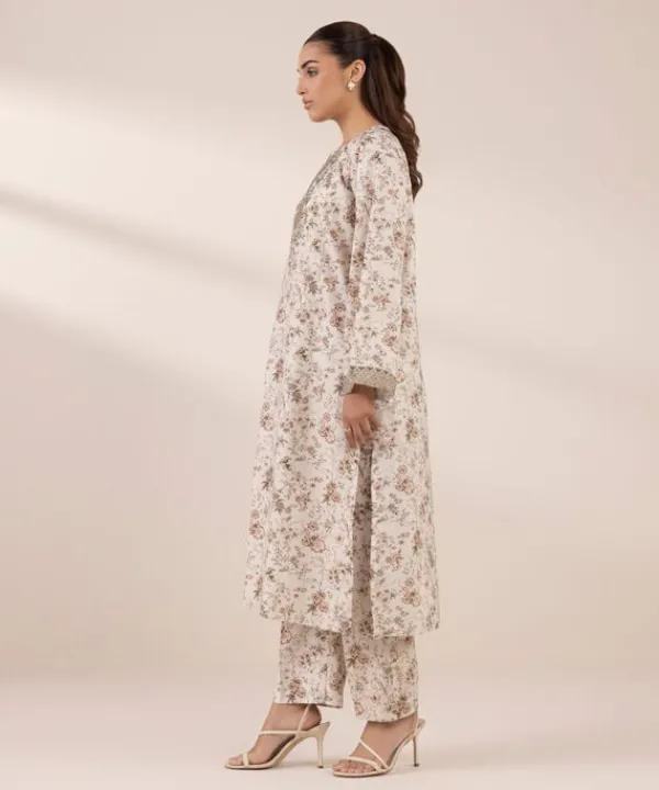 Best Sapphire Embroidered Cotton Viscose Shirt Beige