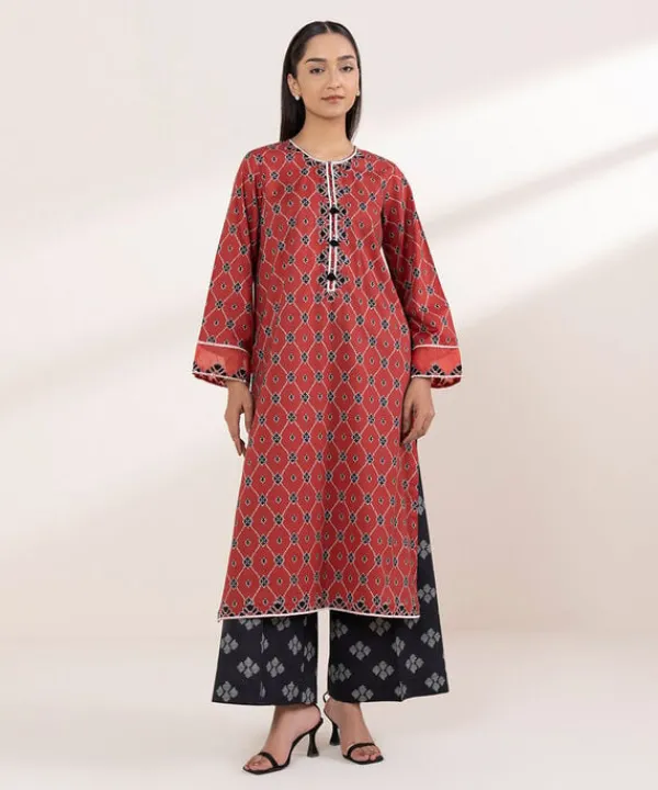 Discount Sapphire Embroidered Cotton Viscose Shirt Maroon