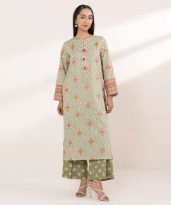 New Sapphire Embroidered Cotton Viscose Shirt Green