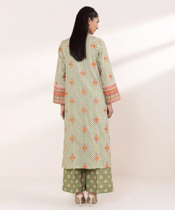 New Sapphire Embroidered Cotton Viscose Shirt Green
