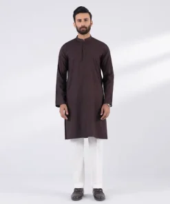 Sale Sapphire Embroidered Dobby Kurta - Slim Fit