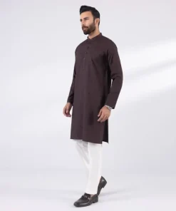Sale Sapphire Embroidered Dobby Kurta - Slim Fit