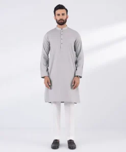 Clearance Sapphire Embroidered Dobby Kurta - Slim Fit