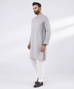 Clearance Sapphire Embroidered Dobby Kurta - Slim Fit