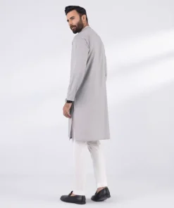 Clearance Sapphire Embroidered Dobby Kurta - Slim Fit