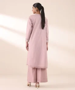 Hot Sapphire Embroidered Dobby Shirt Tea Pink