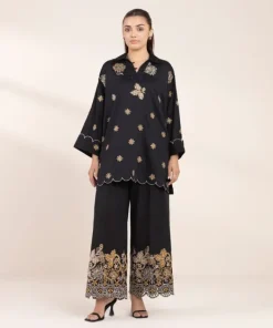 Best Sapphire Embroidered Dobby Shirt Black
