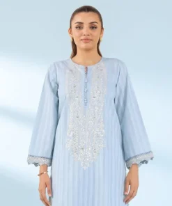 Online Sapphire Embroidered Dobby Shirt Blue