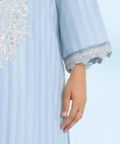 Online Sapphire Embroidered Dobby Shirt Blue