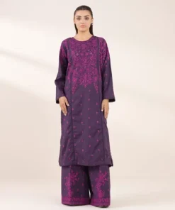 New Sapphire Embroidered Dobby Shirt Purple