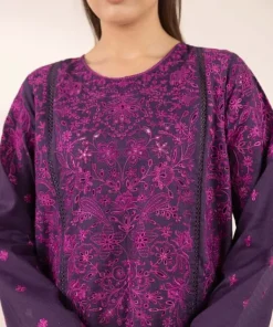 New Sapphire Embroidered Dobby Shirt Purple