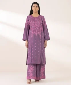 Clearance Sapphire Embroidered Dobby Shirt Purple