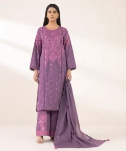 Clearance Sapphire Embroidered Dobby Shirt Purple