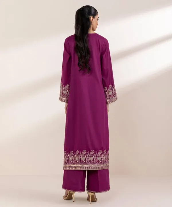 New Sapphire Embroidered Dobby Shirt Magenta