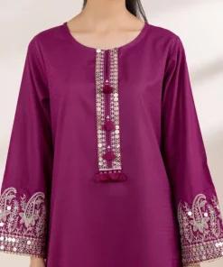 New Sapphire Embroidered Dobby Shirt Magenta
