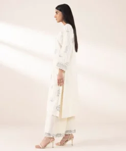 Hot Sapphire Embroidered Dobby Shirt Beige