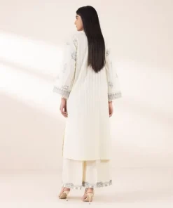 Hot Sapphire Embroidered Dobby Shirt Beige