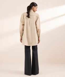 Outlet Sapphire Embroidered Dobby Shirt Beige