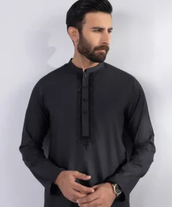 Fashion Sapphire Embroidered Jacquard Kurta - Regular Fit