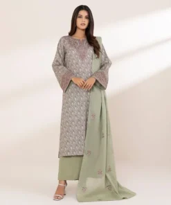 Discount Sapphire Embroidered Lawn Shirt Green
