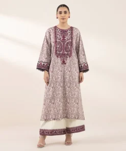 Clearance Sapphire Embroidered Lawn Shirt White