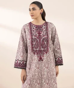 Clearance Sapphire Embroidered Lawn Shirt White