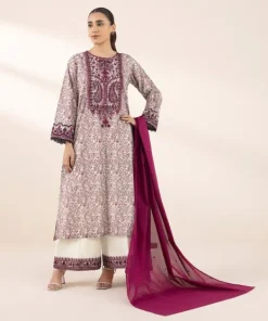 Clearance Sapphire Embroidered Lawn Shirt White