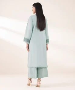 Clearance Sapphire Embroidered Lawn Shirt Ice Blue