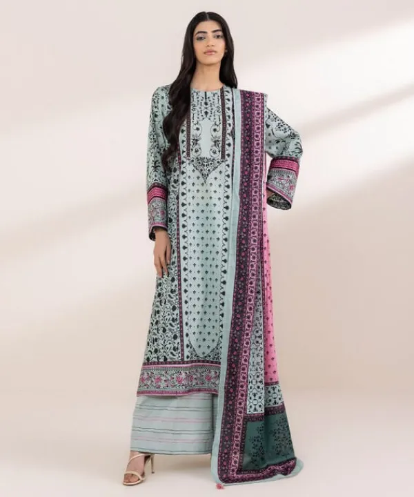 Best Sapphire Embroidered Lawn Shirt Mint Green