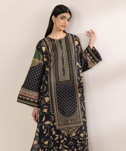 Discount Sapphire Embroidered Lawn Shirt Black