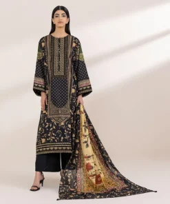 Discount Sapphire Embroidered Lawn Shirt Black