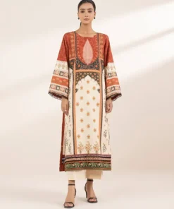 Outlet Sapphire Embroidered Lawn Shirt Beige